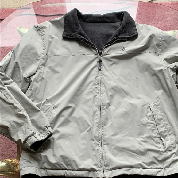 Izod Jackets Coats Izod Gray Reversible Rainlightweight